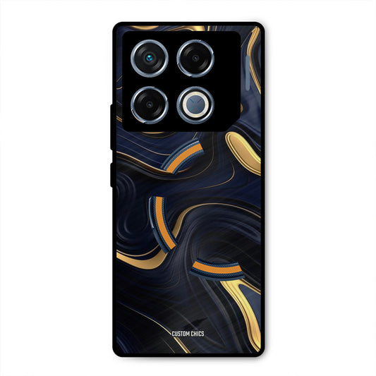Golden Blue Paint Infinix GT 20 Pro Mobile Back Cover - Aesthetic PrintShield Case