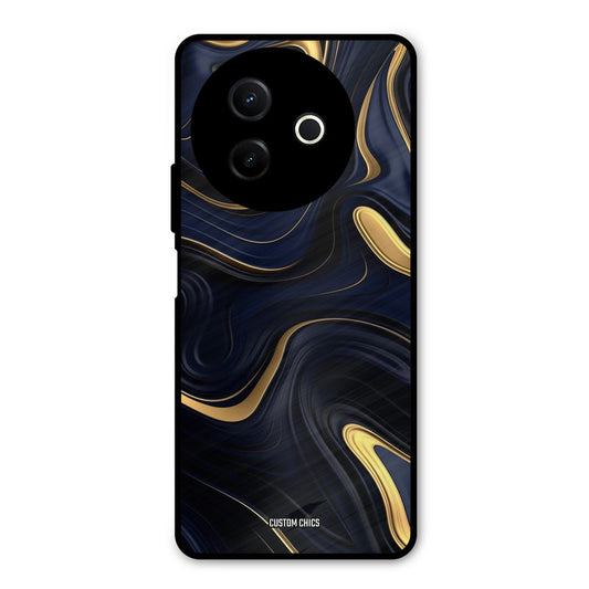 Golden Blue Paint Vivo Y39 Mobile Back Cover - Aesthetic PrintShield Case