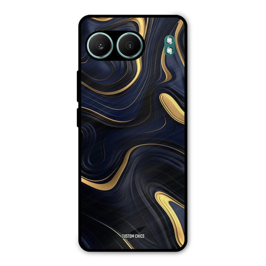 Golden Blue Paint OnePlus Nord 4 Mobile Back Cover - Aesthetic PrintShield Case
