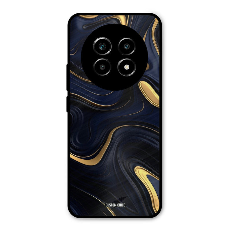Golden Blue Paint Realme 13 Pro Mobile Back Cover - Aesthetic PrintShield Case