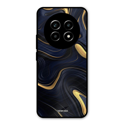Golden Blue Paint Realme 13 Pro Mobile Back Cover - Aesthetic PrintShield Case