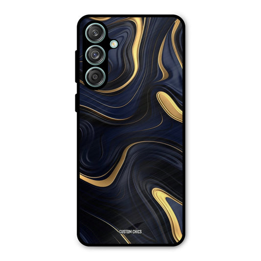 Golden Blue Paint Samsung Galaxy M55 5G Mobile Back Cover - Aesthetic PrintShield Case