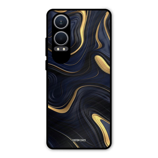 Golden Blue Paint Oneplus Nord CE4 Lite Mobile Back Cover - Aesthetic PrintShield Case