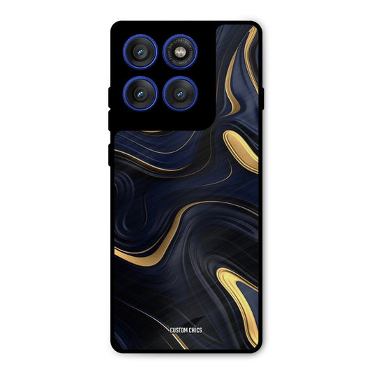 Golden Blue Paint Motorola Edge 60 Pro Mobile Back Cover - Aesthetic PrintShield Case