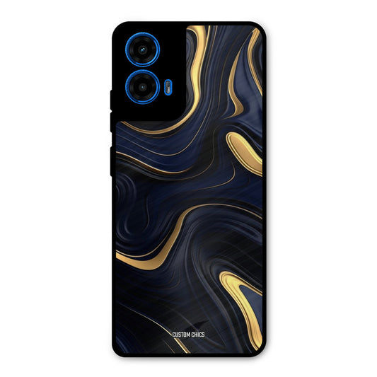 Golden Blue Paint Moto G45 Mobile Back Cover - Aesthetic PrintShield Case