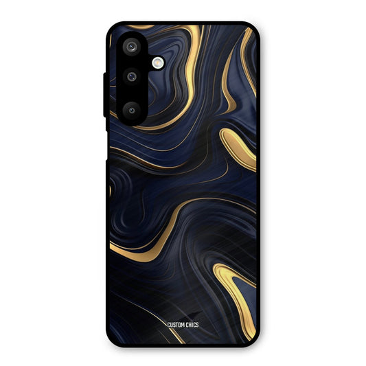 Golden Blue Paint Samsung Galaxy M16 Mobile Back Cover - Aesthetic PrintShield Case