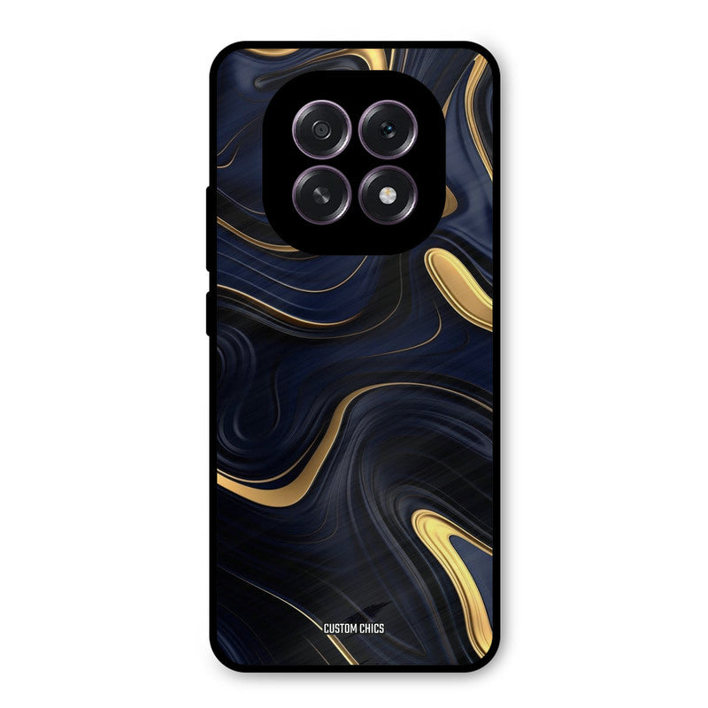 Golden Blue Paint Oppo F29 Mobile Back Cover - Aesthetic PrintShield Case