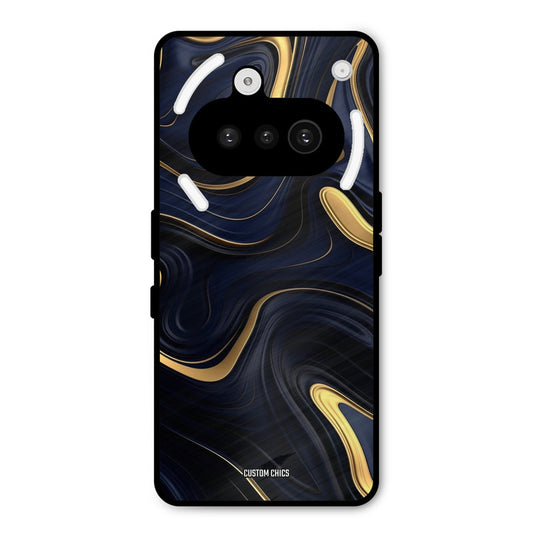 Golden Blue Paint Nothing Phone 3A Mobile Back Cover - Aesthetic PrintShield Case