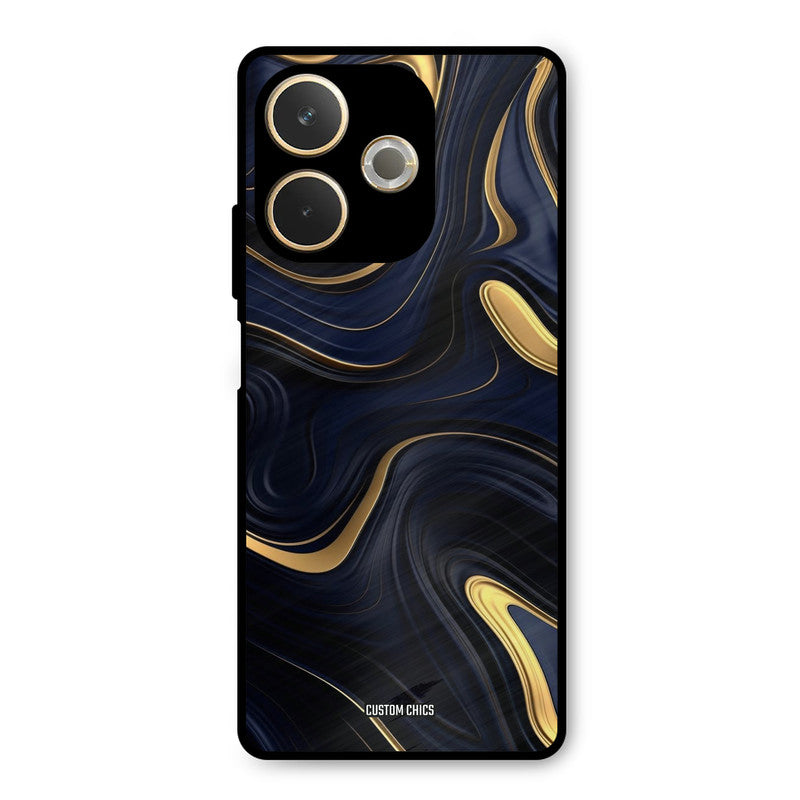 Golden Blue Paint Oppo A5 Pro Mobile Back Cover - Aesthetic PrintShield Case