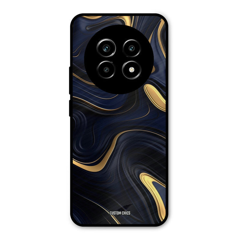 Golden Blue Paint Realme 14 Pro lite Mobile Back Cover - Aesthetic PrintShield Case