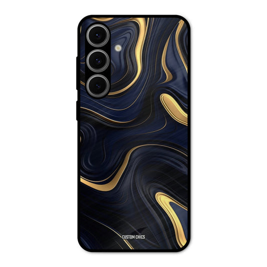 Golden Blue Paint Samsung Galaxy S24 FE Mobile Back Cover - Aesthetic PrintShield Case