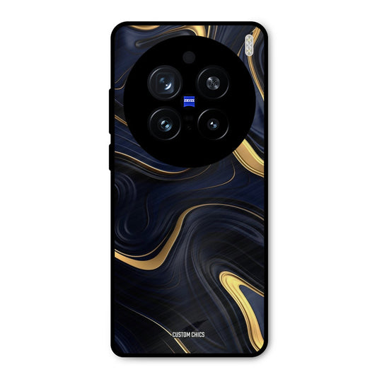 Golden Blue Paint Vivo X200 Pro Mobile Back Cover - Aesthetic PrintShield Case
