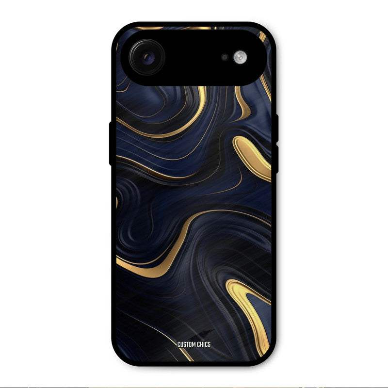 Golden Blue Paint iPhone Air Mobile Back Cover - Aesthetic PrintShield Case