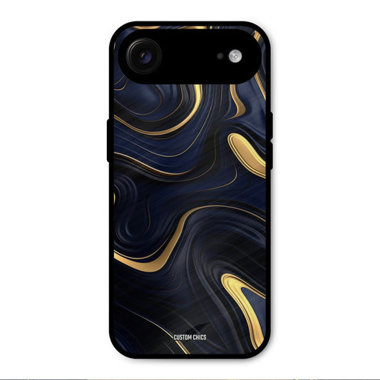 Golden Blue Paint iPhone Air Mobile Back Cover - Aesthetic PrintShield Case
