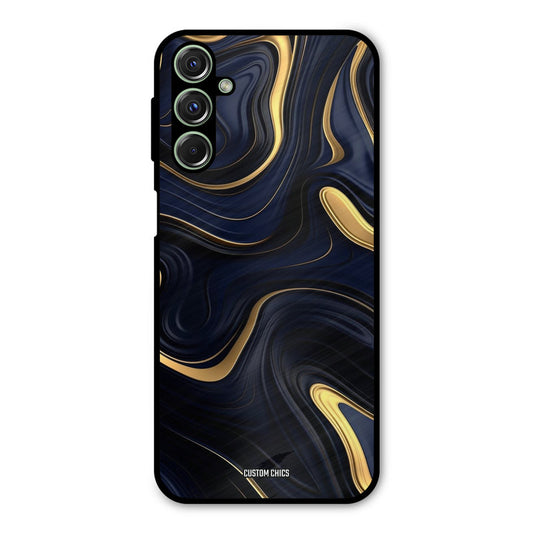 Golden Blue Paint Samsung Galaxy M34 Mobile Back Cover - Aesthetic PrintShield Case