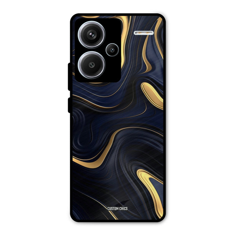 Golden Blue Paint Redmi Note 13 Pro Plus Mobile Back Cover - Aesthetic PrintShield Case