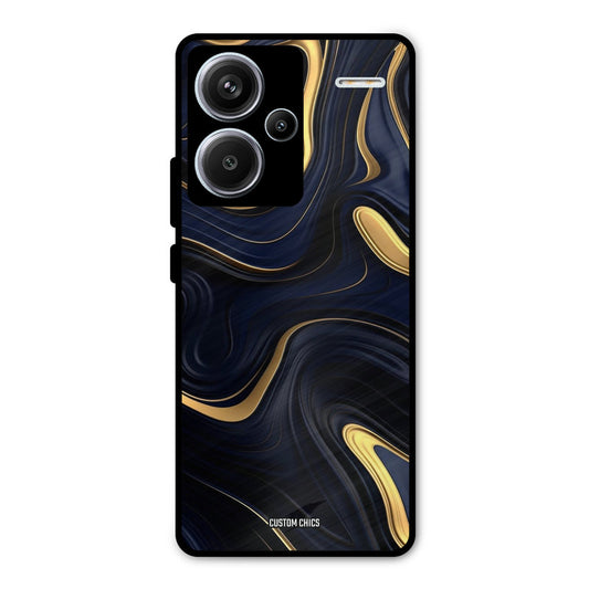 Golden Blue Paint Redmi Note 13 Pro Plus Mobile Back Cover - Aesthetic PrintShield Case