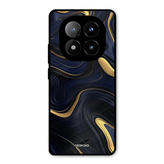 Golden Blue Paint Redmi Note 14 Pro Plus 5G Mobile Back Cover - Aesthetic PrintShield Case