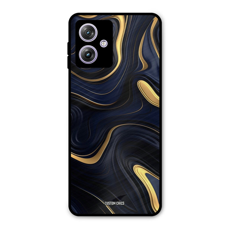 Golden Blue Paint Moto G54 Mobile Back Cover - Aesthetic PrintShield Case
