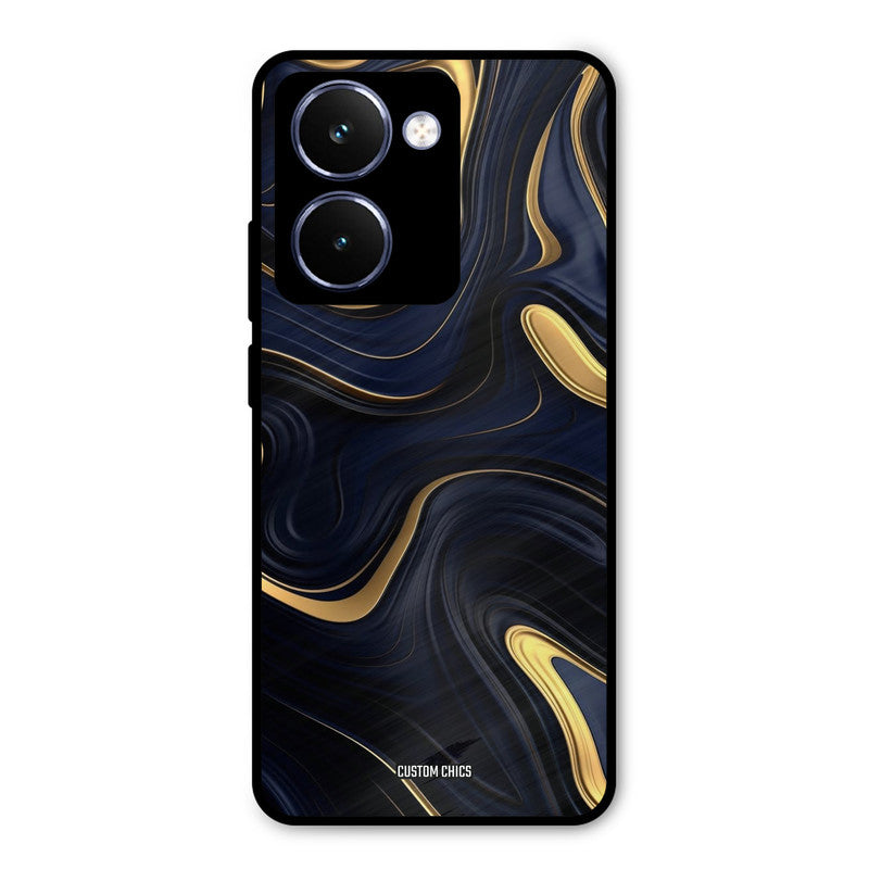 Golden Blue Paint Realme P3 Ultra Mobile Back Cover - Aesthetic PrintShield Case