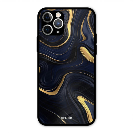 Golden Blue Paint IPhone 11 Pro Max Mobile Back Cover - Aesthetic PrintShield Case