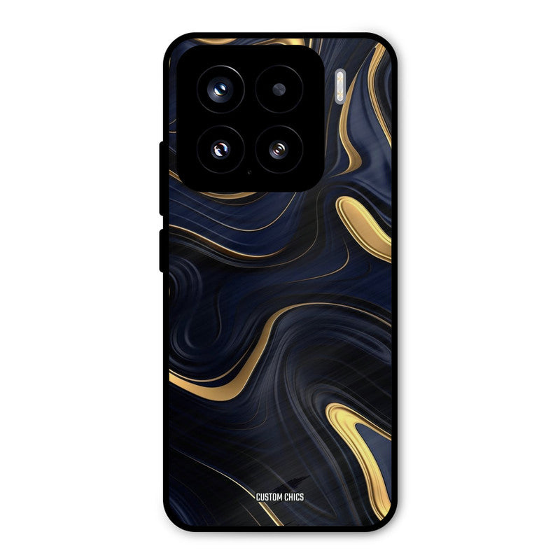 Golden Blue Paint Xiaomi 15 5G Mobile Back Cover - Aesthetic PrintShield Case