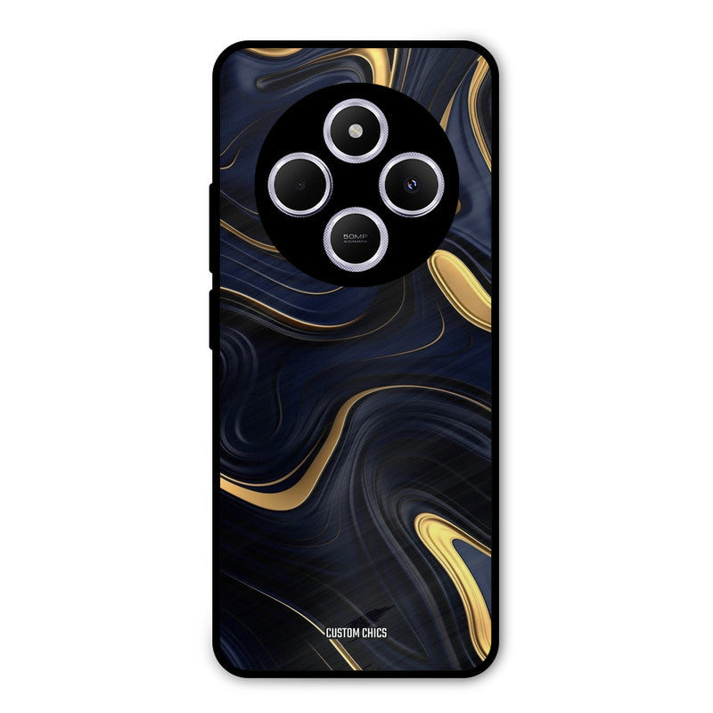 Golden Blue Paint Poco M7 Mobile Back Cover - Aesthetic PrintShield Case