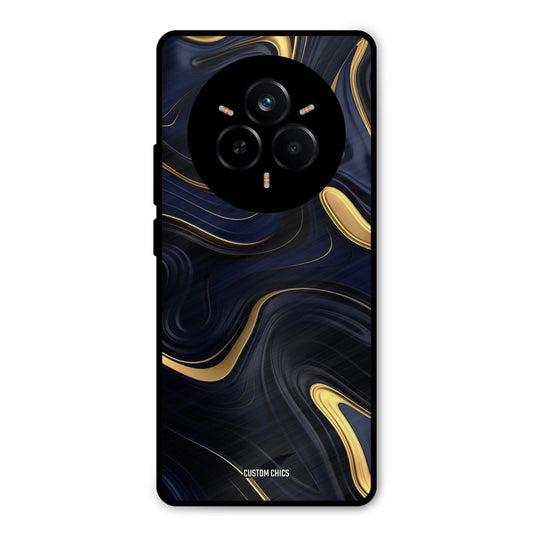 Golden Blue Paint Realme 14 Pro Plus Mobile Back Cover - Aesthetic PrintShield Case