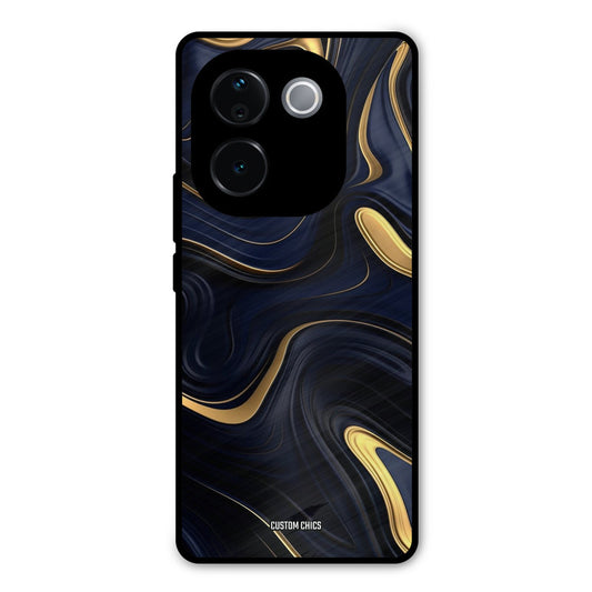 Golden Blue Paint iQOO Z9s Pro Mobile Back Cover - Aesthetic PrintShield Case