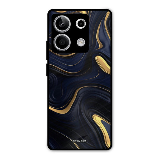 Golden Blue Paint Redmi Note 13 5G Mobile Back Cover - Aesthetic PrintShield Case