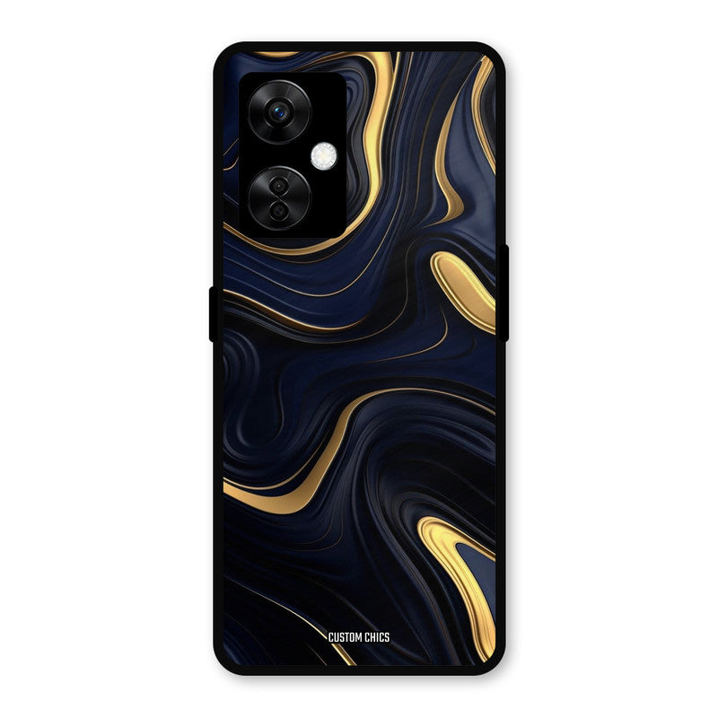 Golden Blue Paint OnePlus Nord CE 3 Lite Mobile Back Cover - Aesthetic PrintShield Case