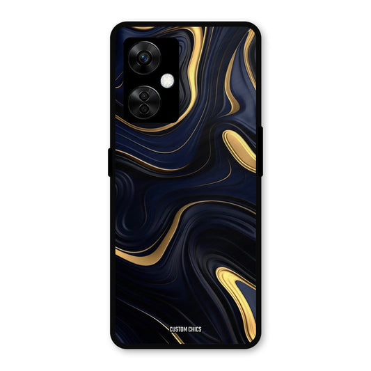 Golden Blue Paint OnePlus Nord CE 3 Lite Mobile Back Cover - Aesthetic PrintShield Case