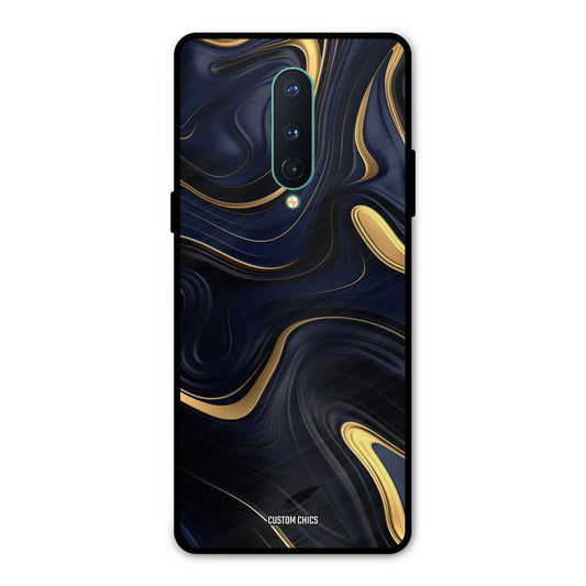 Golden Blue Paint Oneplus 8 Mobile Back Cover - Aesthetic PrintShield Case