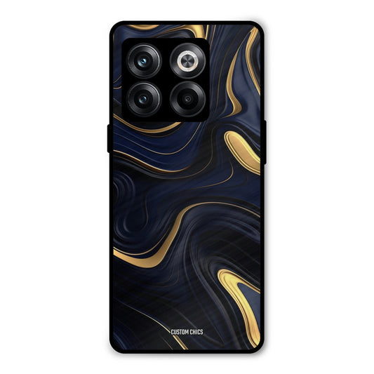 Golden Blue Paint Oneplus 10T Mobile Back Cover - Aesthetic PrintShield Case