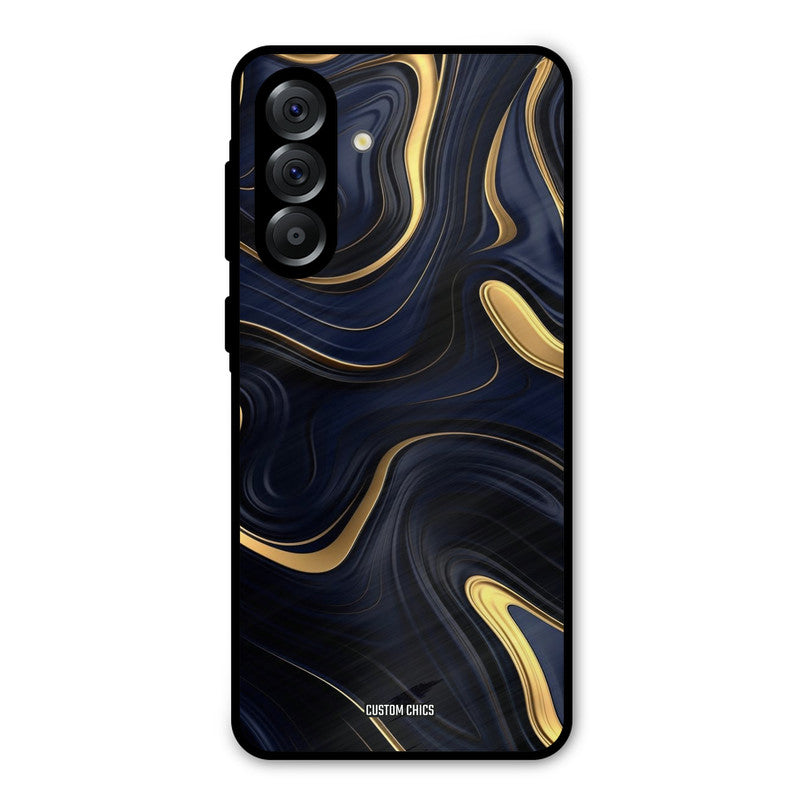Golden Blue Paint Samsung Galaxy A56 5G Mobile Back Cover - Aesthetic PrintShield Case
