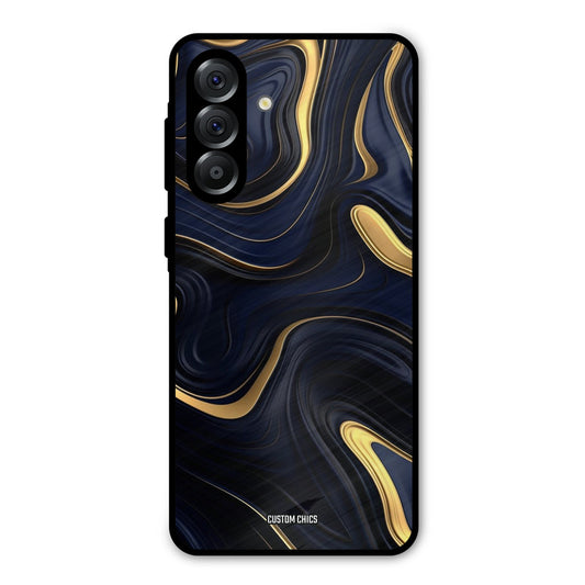 Golden Blue Paint Samsung Galaxy A56 5G Mobile Back Cover - Aesthetic PrintShield Case