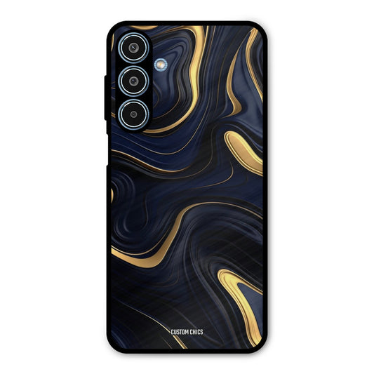 Golden Blue Paint Samsung Galaxy M35 5G Mobile Back Cover - Aesthetic PrintShield Case