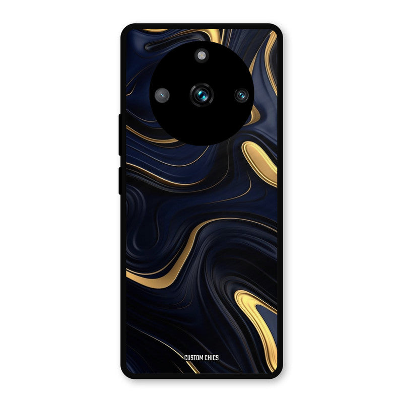 Golden Blue Paint Realme 11 Pro Plus Mobile Back Cover - Aesthetic PrintShield Case