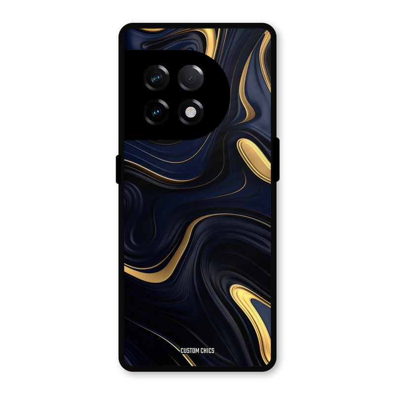 Golden Blue Paint OnePlus 11R Mobile Back Cover - Aesthetic PrintShield Case