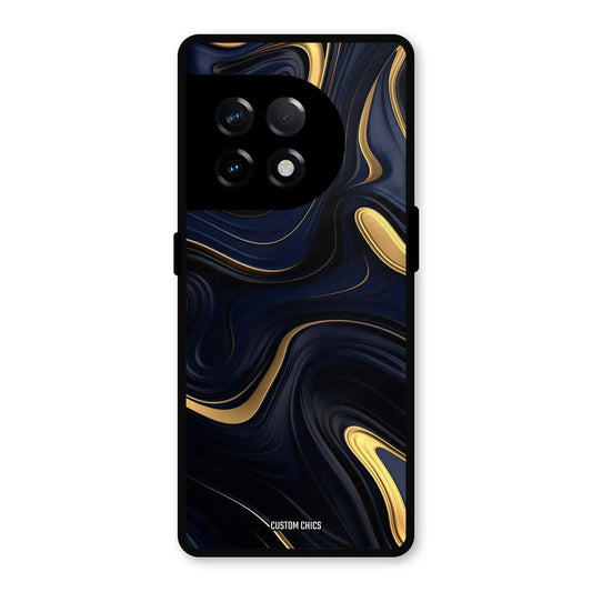 Golden Blue Paint OnePlus 11R Mobile Back Cover - Aesthetic PrintShield Case