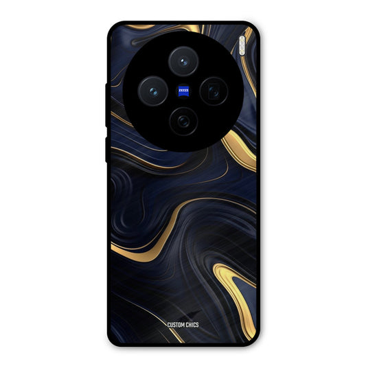 Golden Blue Paint Vivo X200 Mobile Back Cover - Aesthetic PrintShield Case