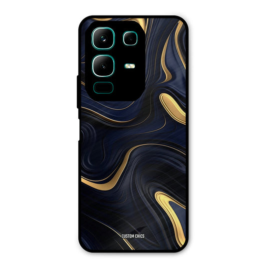 Golden Blue Paint Infinix Note 50x Mobile Back Cover - Aesthetic PrintShield Case