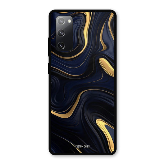 Golden Blue Paint Samsung Galaxy S20 FE 5G Mobile Back Cover - Aesthetic PrintShield Case