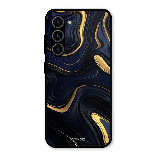 Golden Blue Paint Samsung Galaxy S23 FE Mobile Back Cover - Aesthetic PrintShield Case