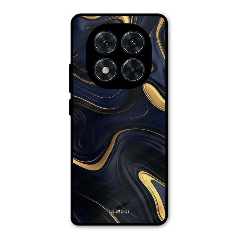Golden Blue Paint Redmi Note 14 Pro Mobile Back Cover - Aesthetic PrintShield Case