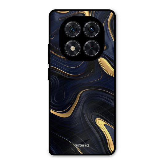 Golden Blue Paint Redmi Note 14 Pro Mobile Back Cover - Aesthetic PrintShield Case