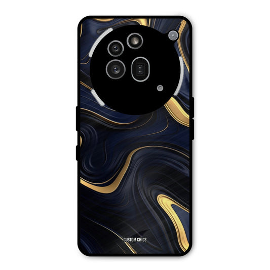 Golden Blue Paint Nothing Phone 3A Pro Mobile Back Cover - Aesthetic PrintShield Case