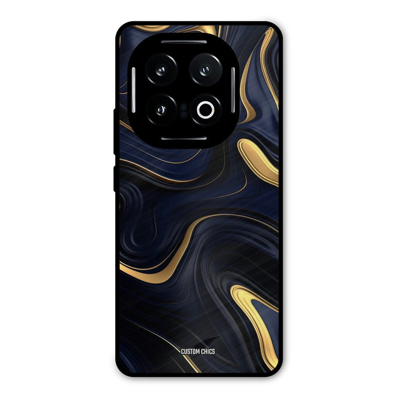 Golden Blue Paint iQOO 13 Mobile Back Cover - Aesthetic PrintShield Case