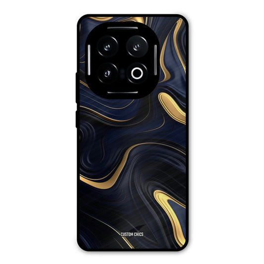Golden Blue Paint iQOO 13 Mobile Back Cover - Aesthetic PrintShield Case