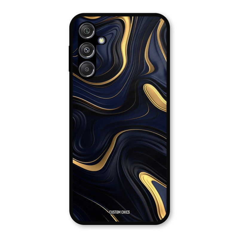 Golden Blue Paint Samsung Galaxy M34 5G Mobile Back Cover - Aesthetic PrintShield Case